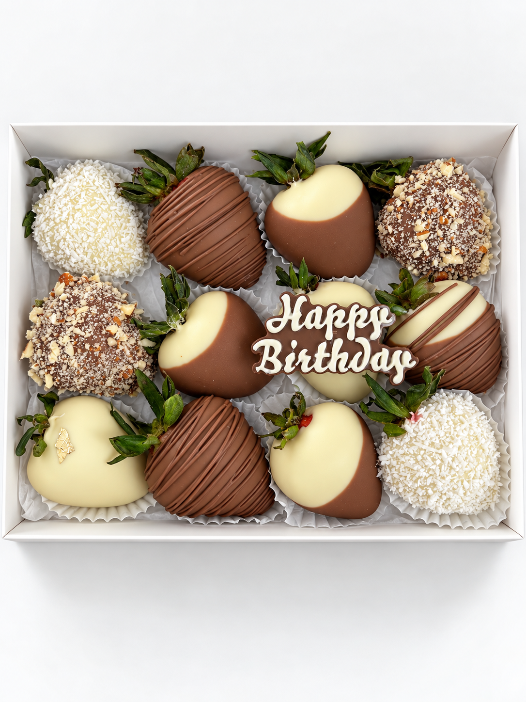 Birthday Chocolate Dipped Strawberries Dozen