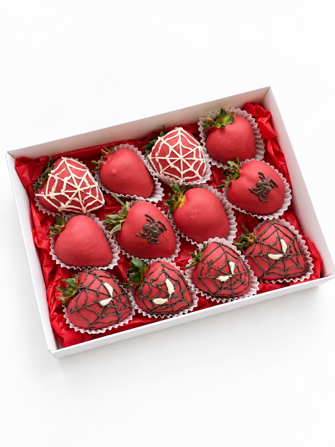 Spiderweb Chocolate-Covered Strawberries
