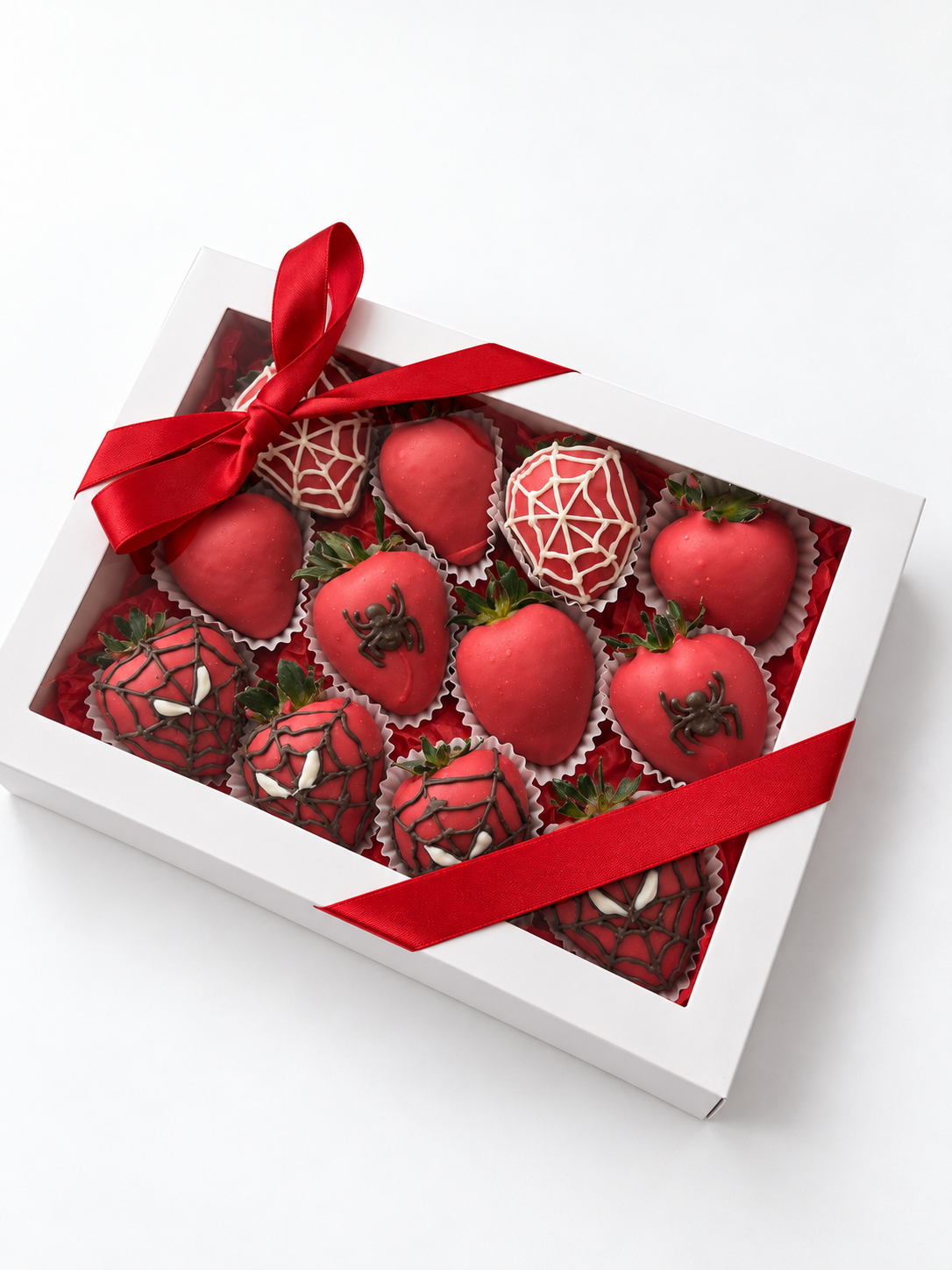Spiderweb Chocolate-Covered Strawberries