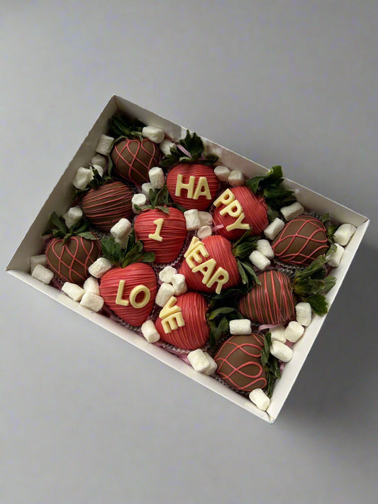 Chocolate dipped strawberries for anniversary