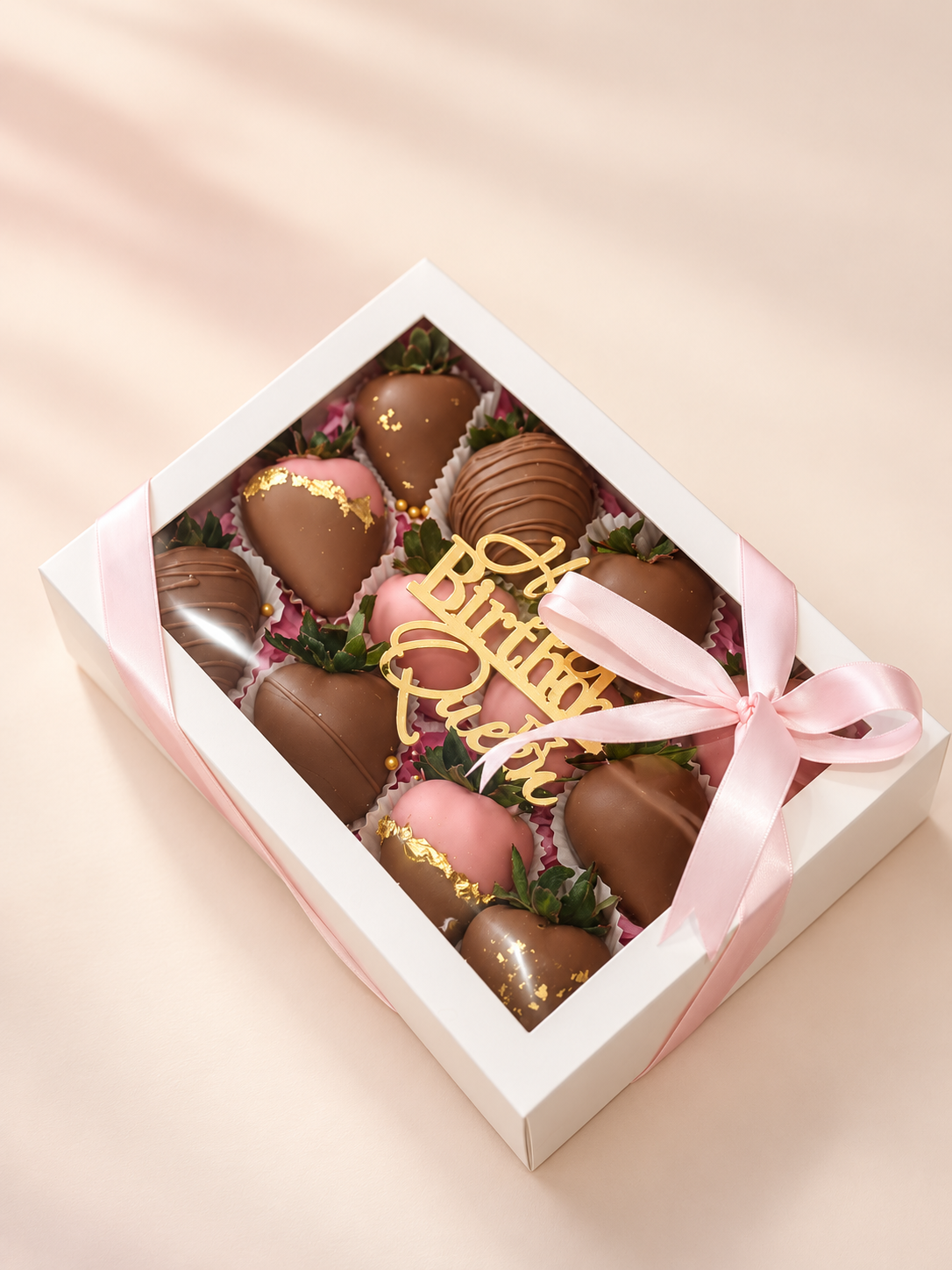 Luxury Birthday Chocolate-Covered Strawberry Box