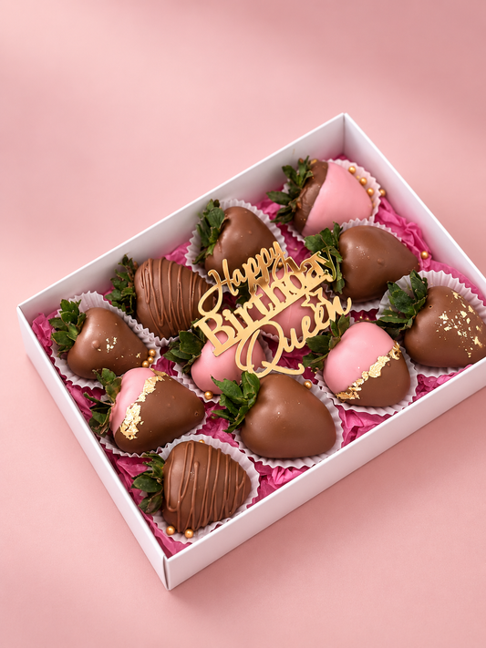 Luxury Birthday Chocolate-Covered Strawberry Box