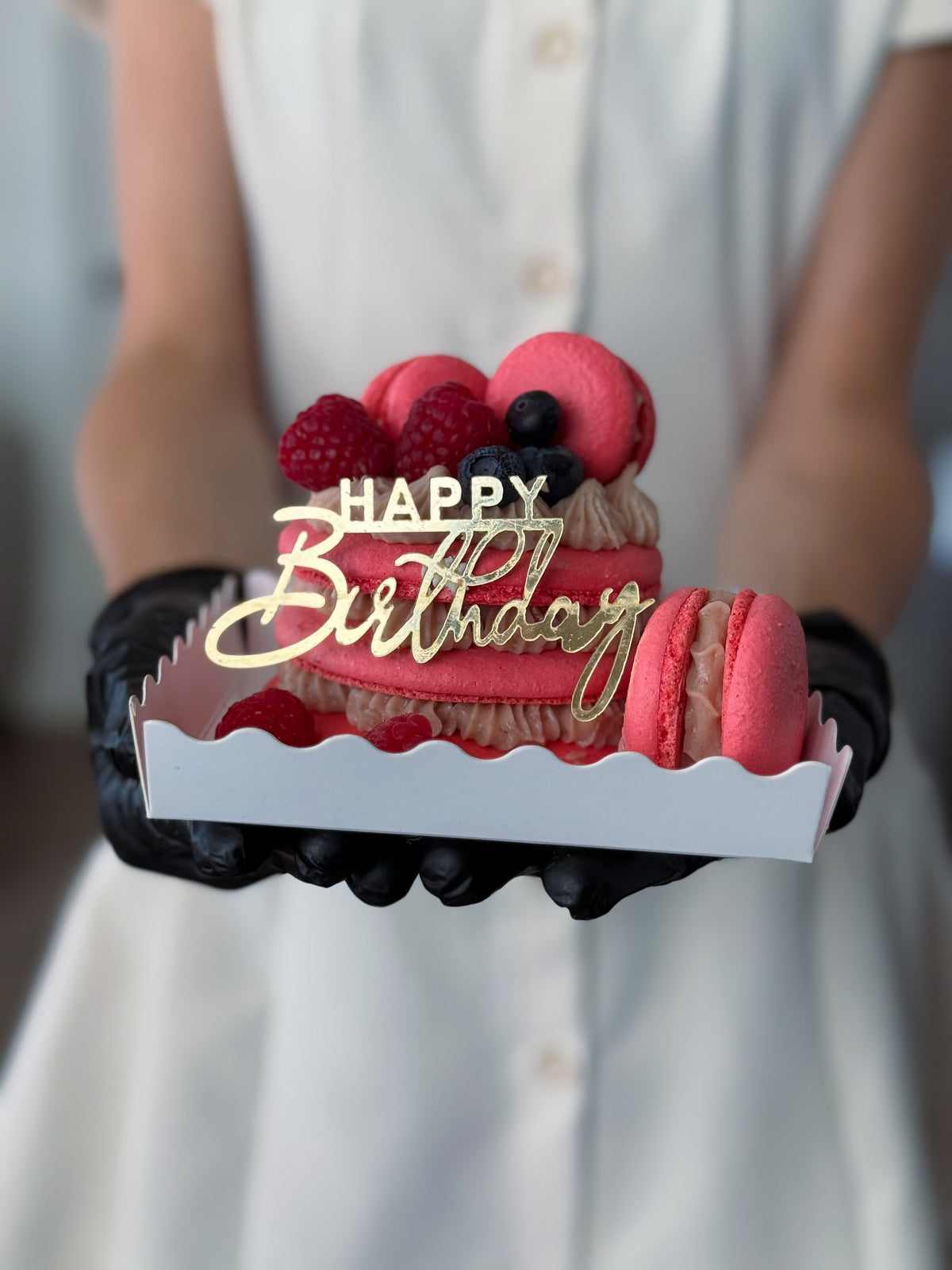 Macaron cake Happy Birthday