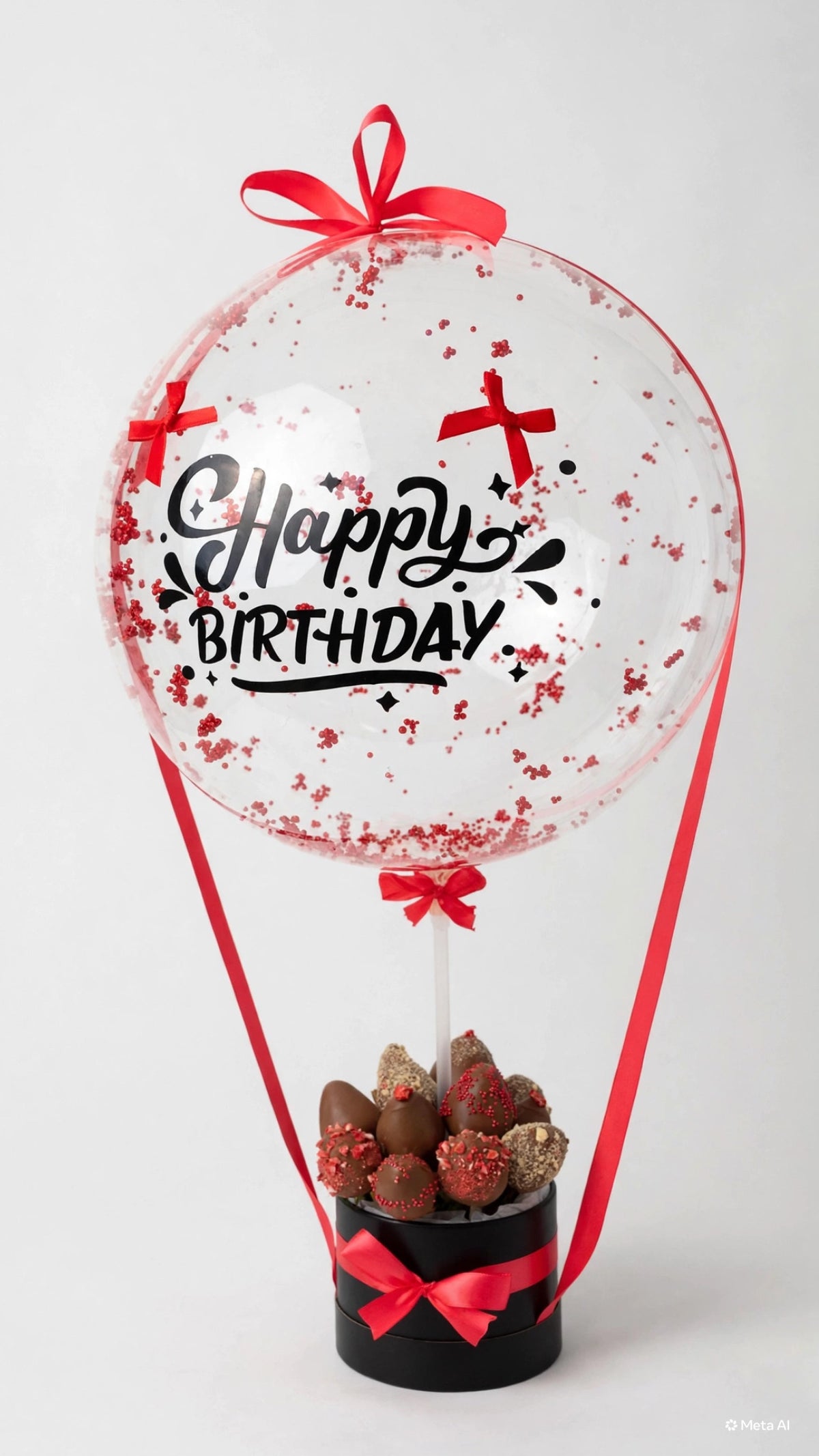 Birthday Balloon & Chocolate Strawberry Gift Box