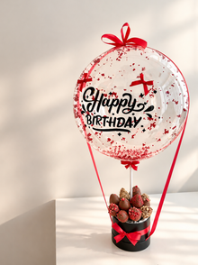 Birthday Balloon & Chocolate Strawberry Gift Box