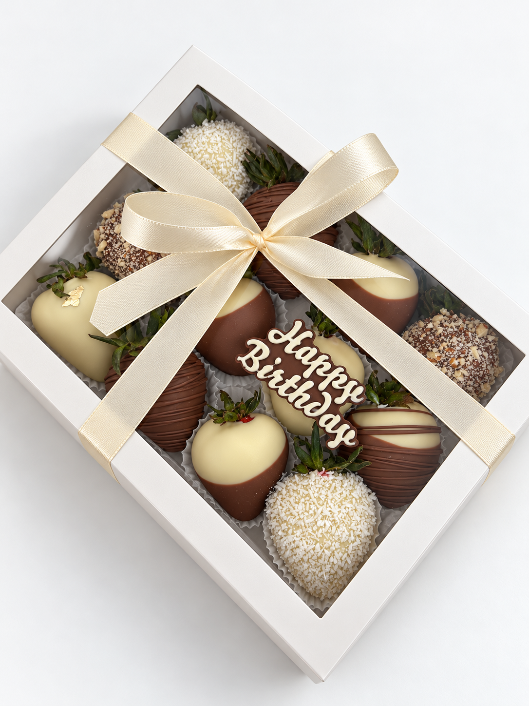 Birthday Chocolate Dipped Strawberries Dozen